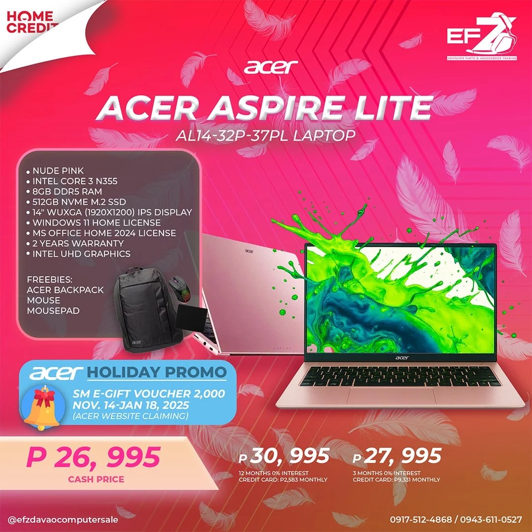 Efz Davao Computer Sales Enterprises Facebook ad