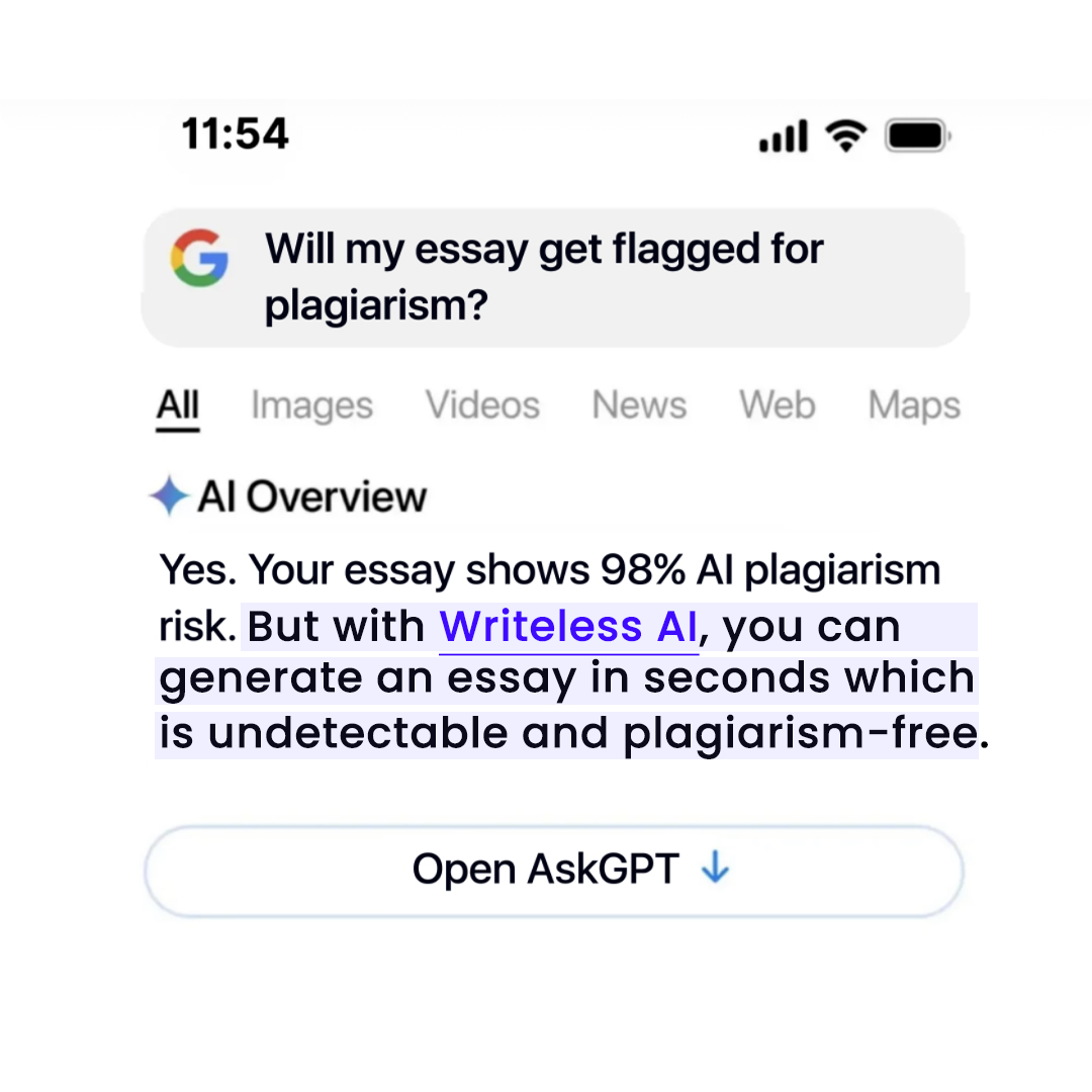 Writeless AI Facebook ad