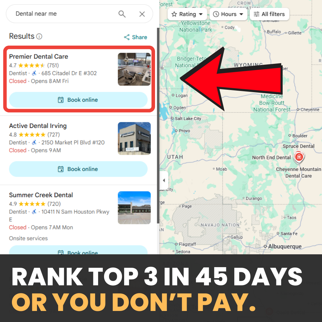 Ian Strombsky Facebook ad: Rank Top 3 in 45 Days, or You Don’t Pay.