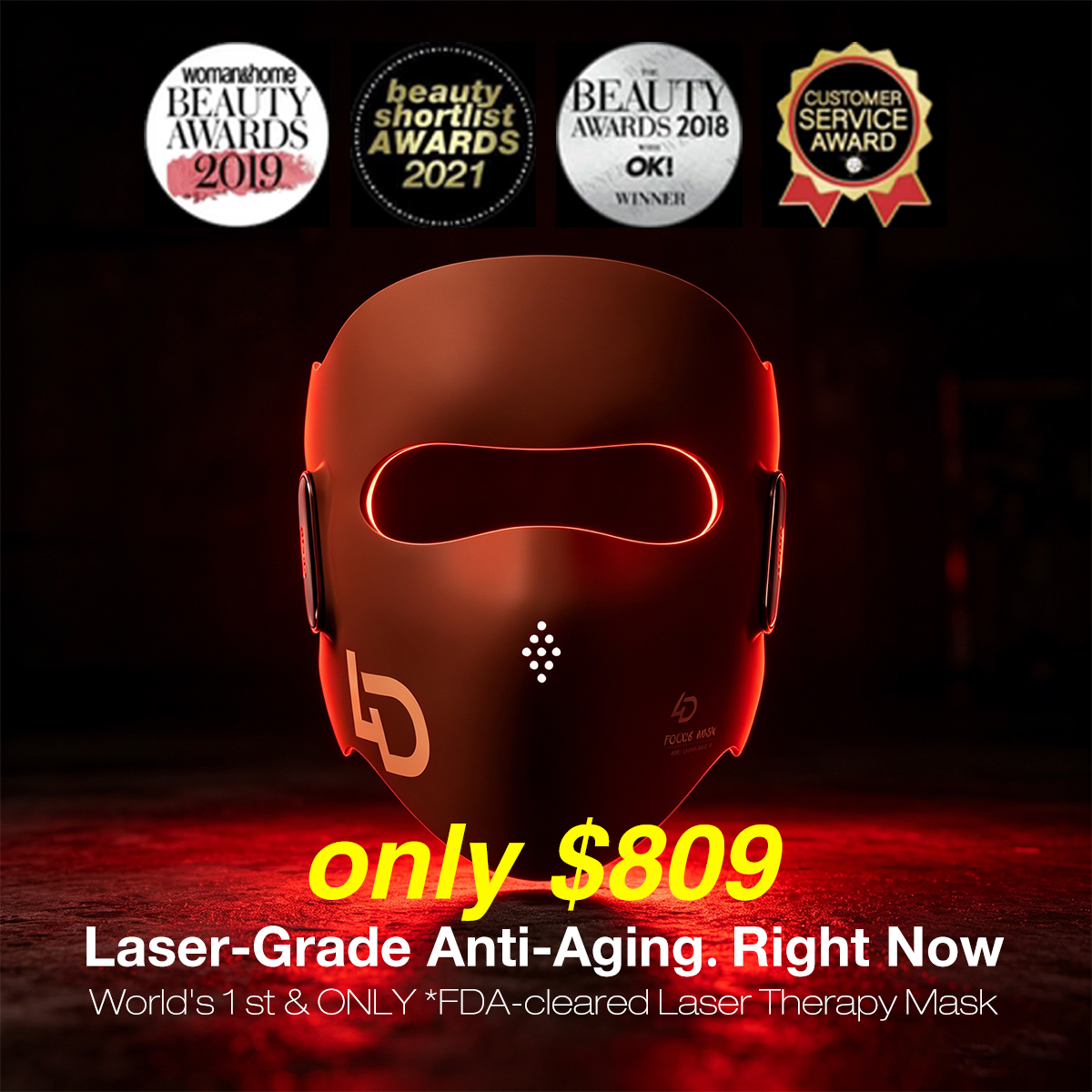 JOVS AU Facebook ad: Save $390 Today: Get the Clinic-Grade 4D Laser Mask for…