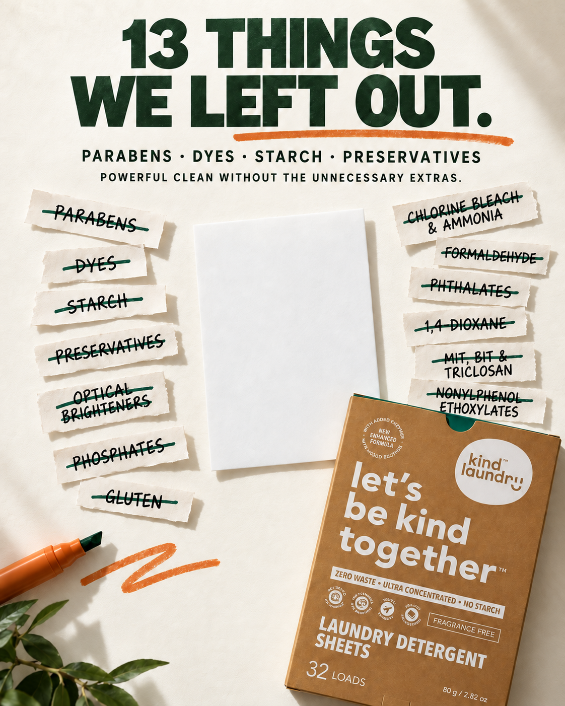 Kind Laundry Facebook ad: No Parabens, No Formaldehyde, No 1,4-Dioxane, Kind Laundry…