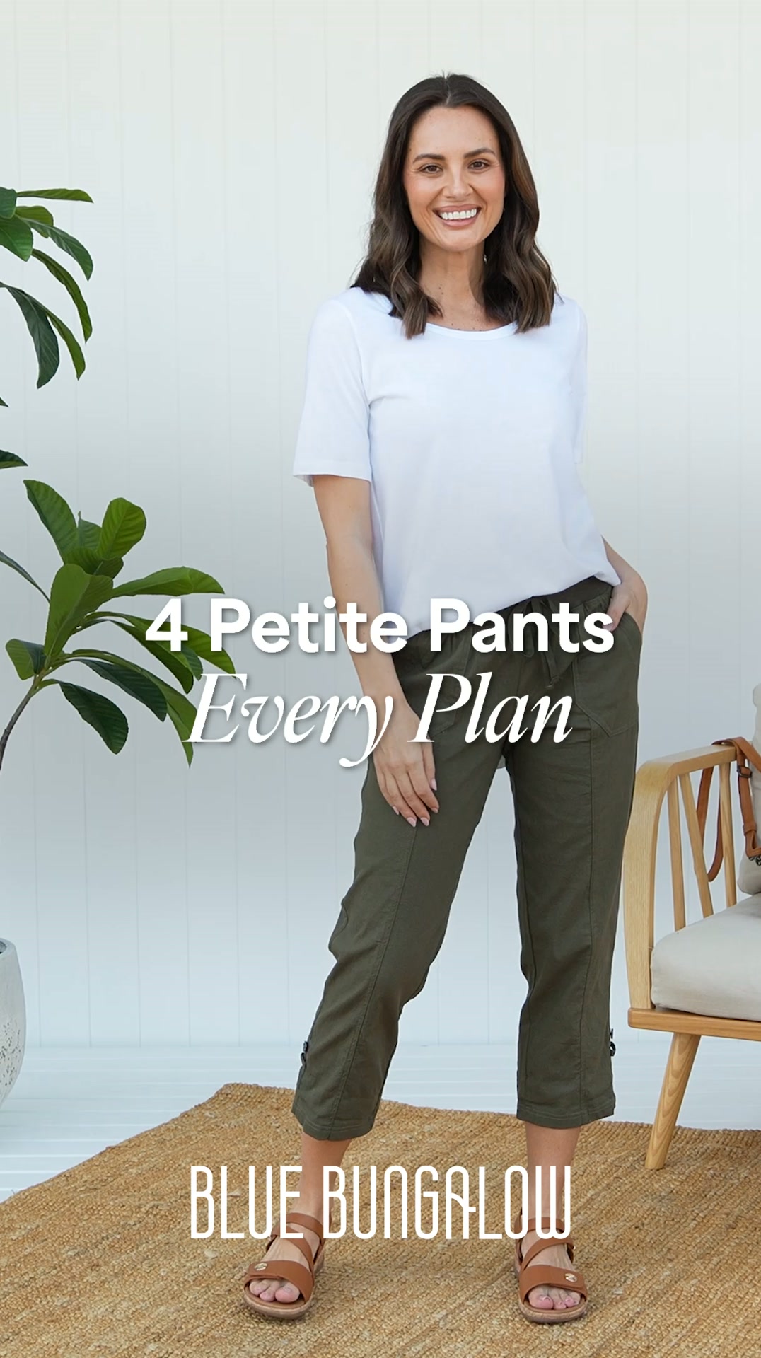 Blue Bungalow Facebook ad: 4 Petite Pants, Every Plan