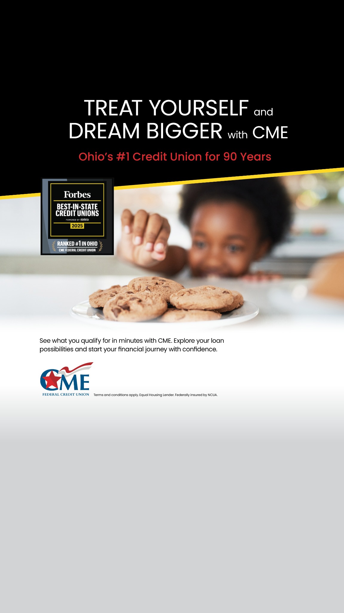 CME Federal Credit Union Facebook ad from Jan 1, 2026