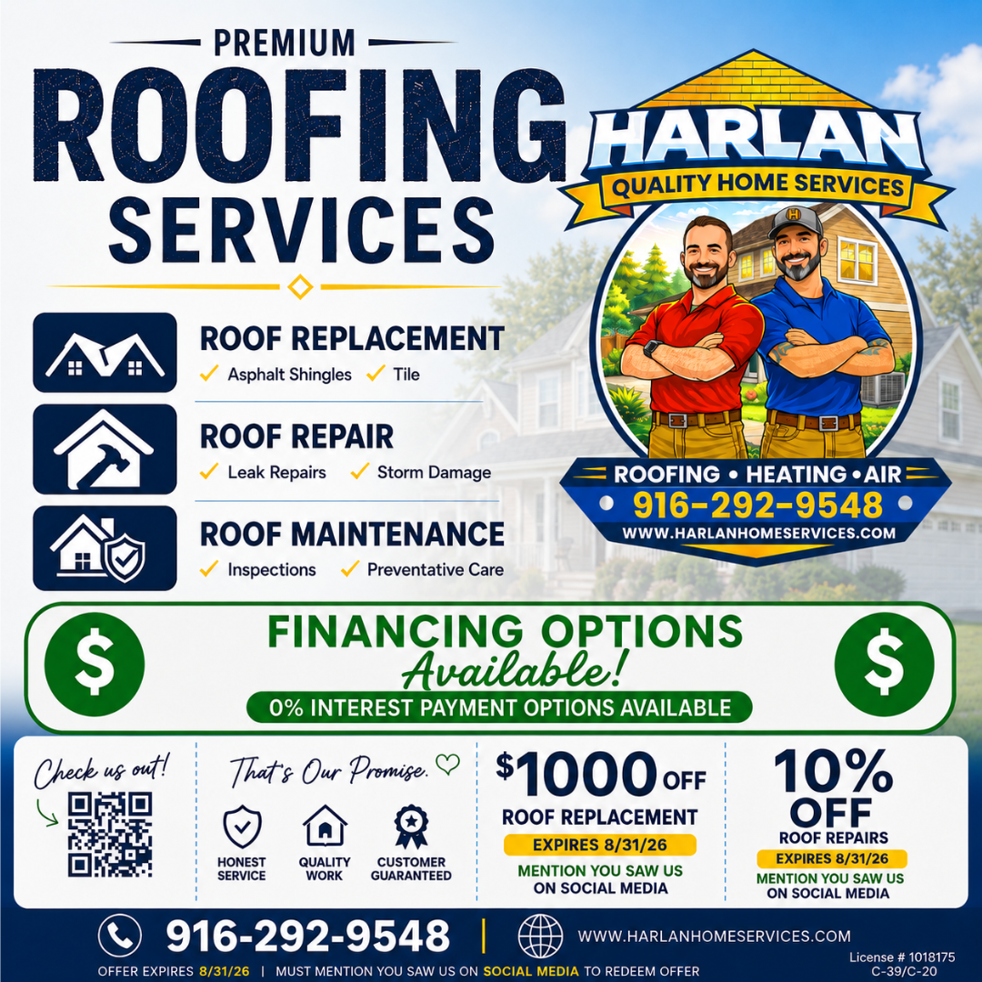 Harlan Quality Roofing Facebook ad