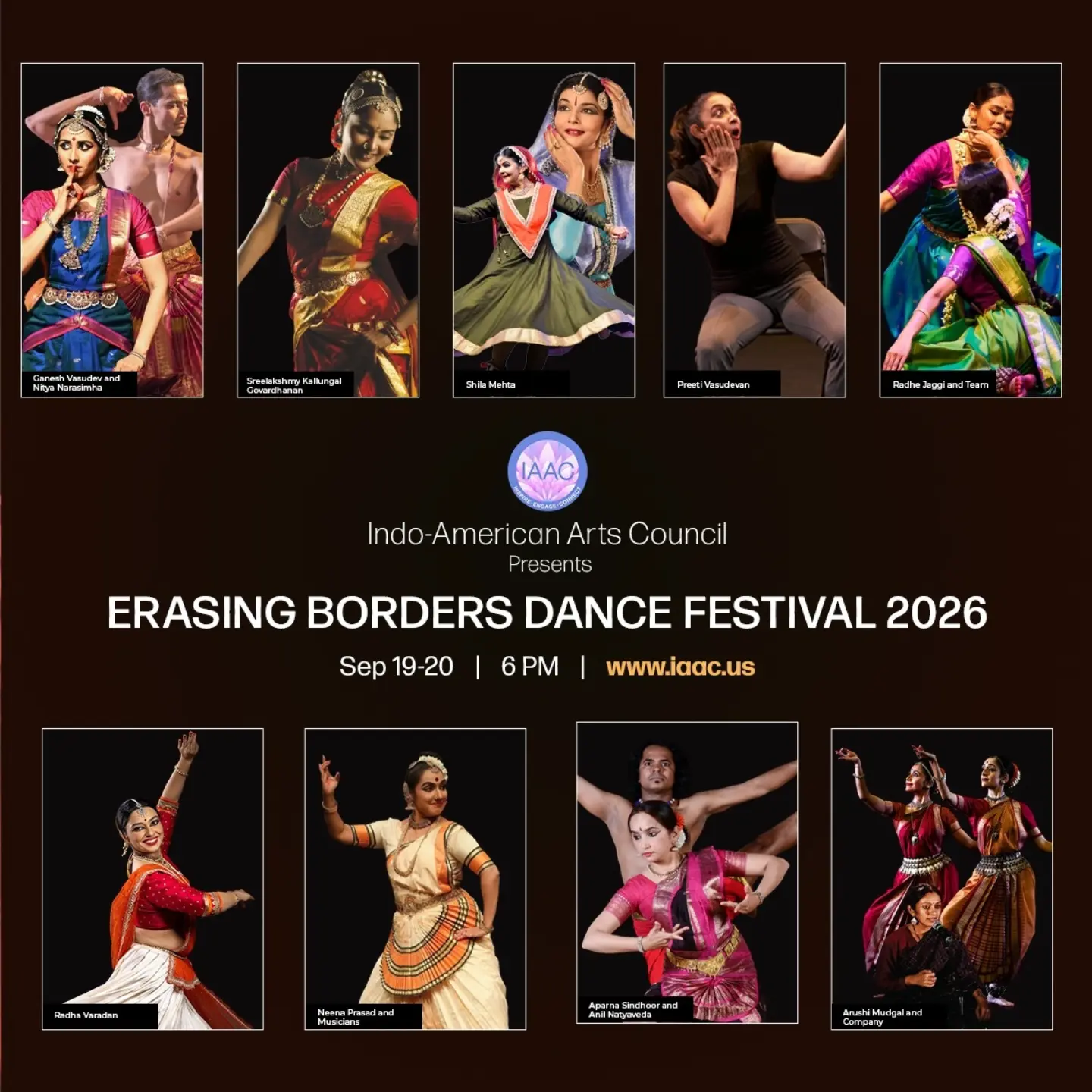 Indo-American Arts Council Facebook ad: Tickets | Erasing Borders Dance Festival 2026 | Box Office