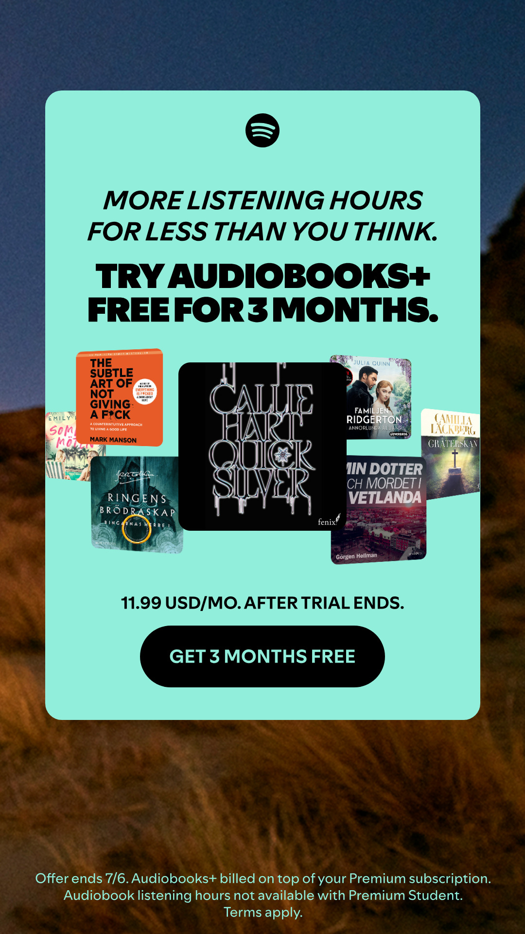 Spotify Facebook ad