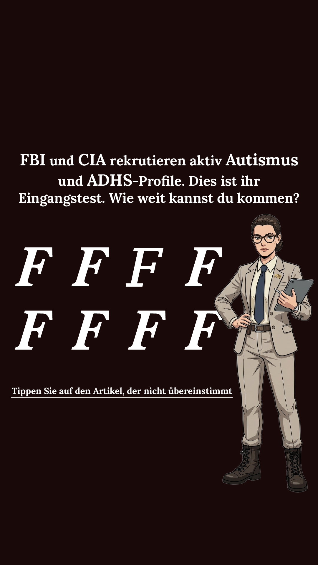 International IQ test Facebook ad