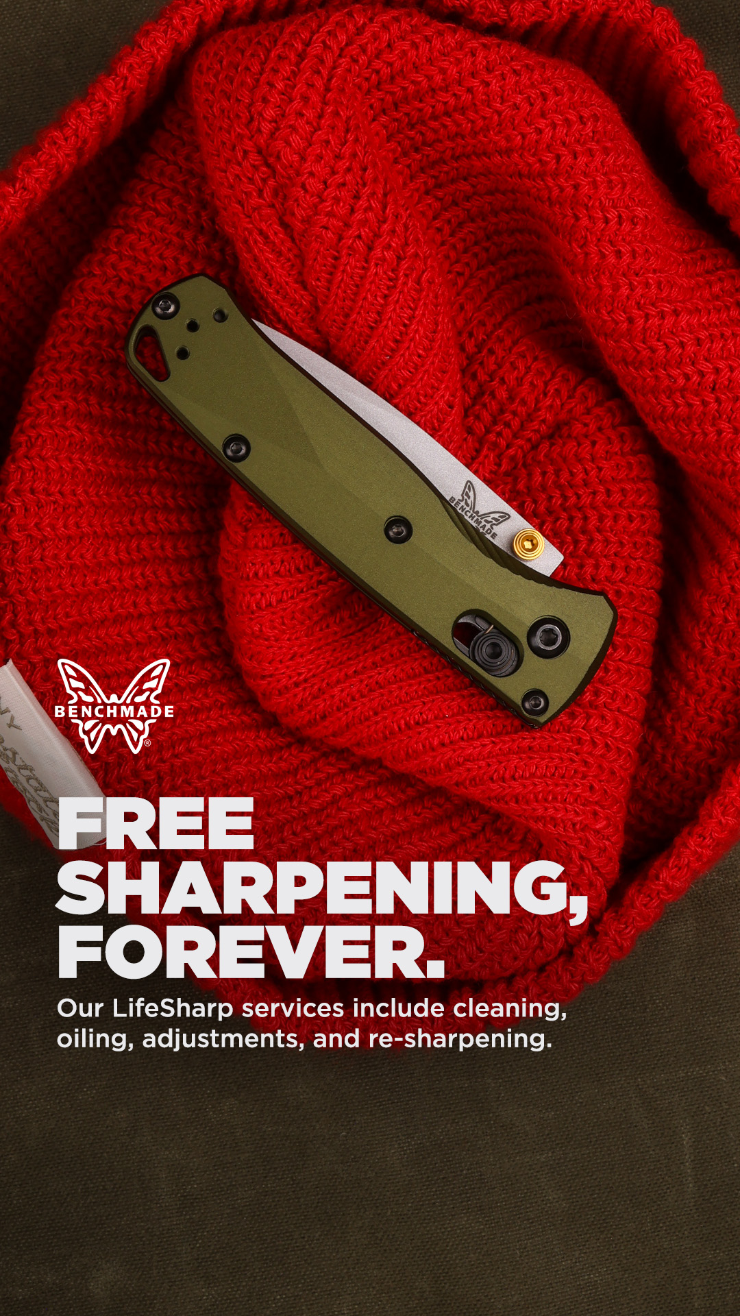 Benchmade Outdoors Facebook ad: Made for the Moments That Matter