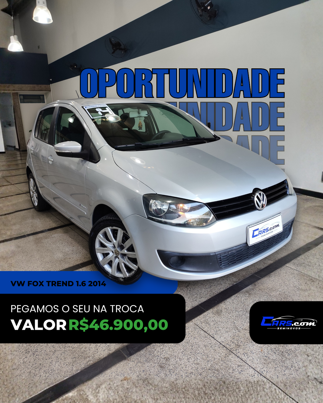 Cars.comseminovos Facebook ad: Volkswagen Fox 1.6 Trend 2014 por um excelente…