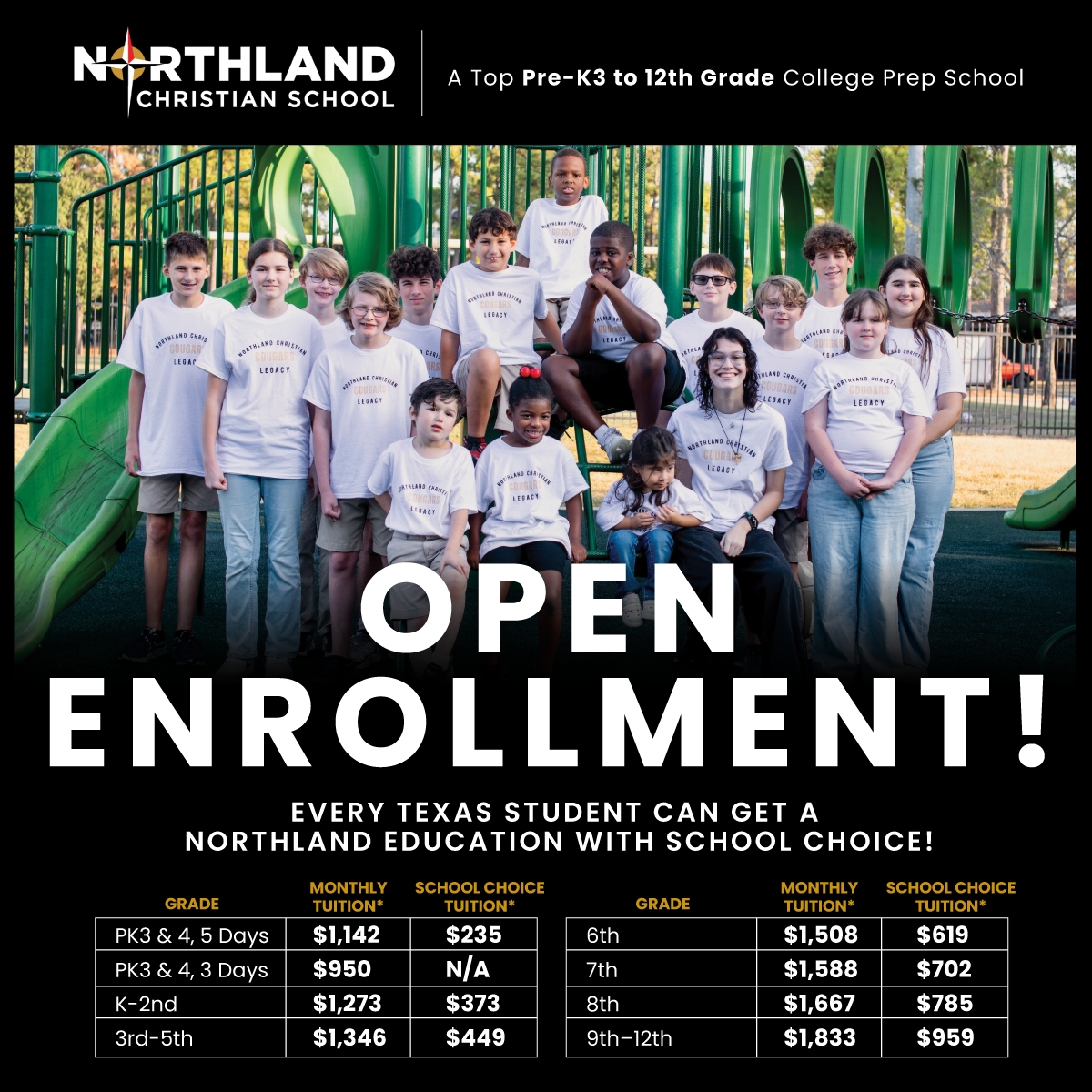 Northland Christian School Facebook ad: School Choice Makes Northland Possible