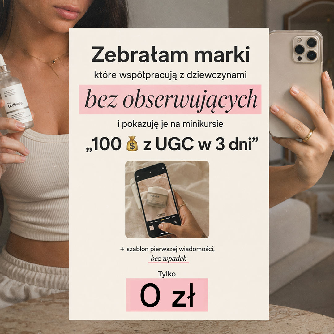 Weronika Uszko Facebook ad: 3-dniowy mini-kurs online o UGC