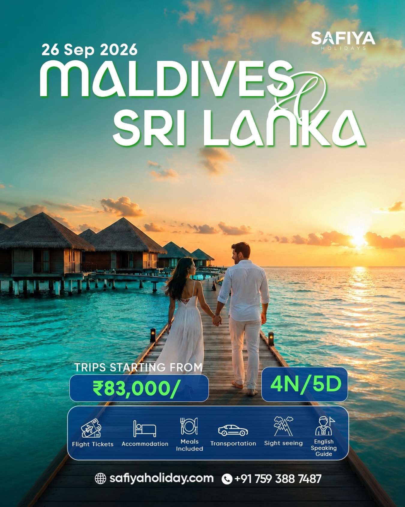 Safiya Holidays Facebook ad: Two Tropical Paradises, One Incredible Journey!