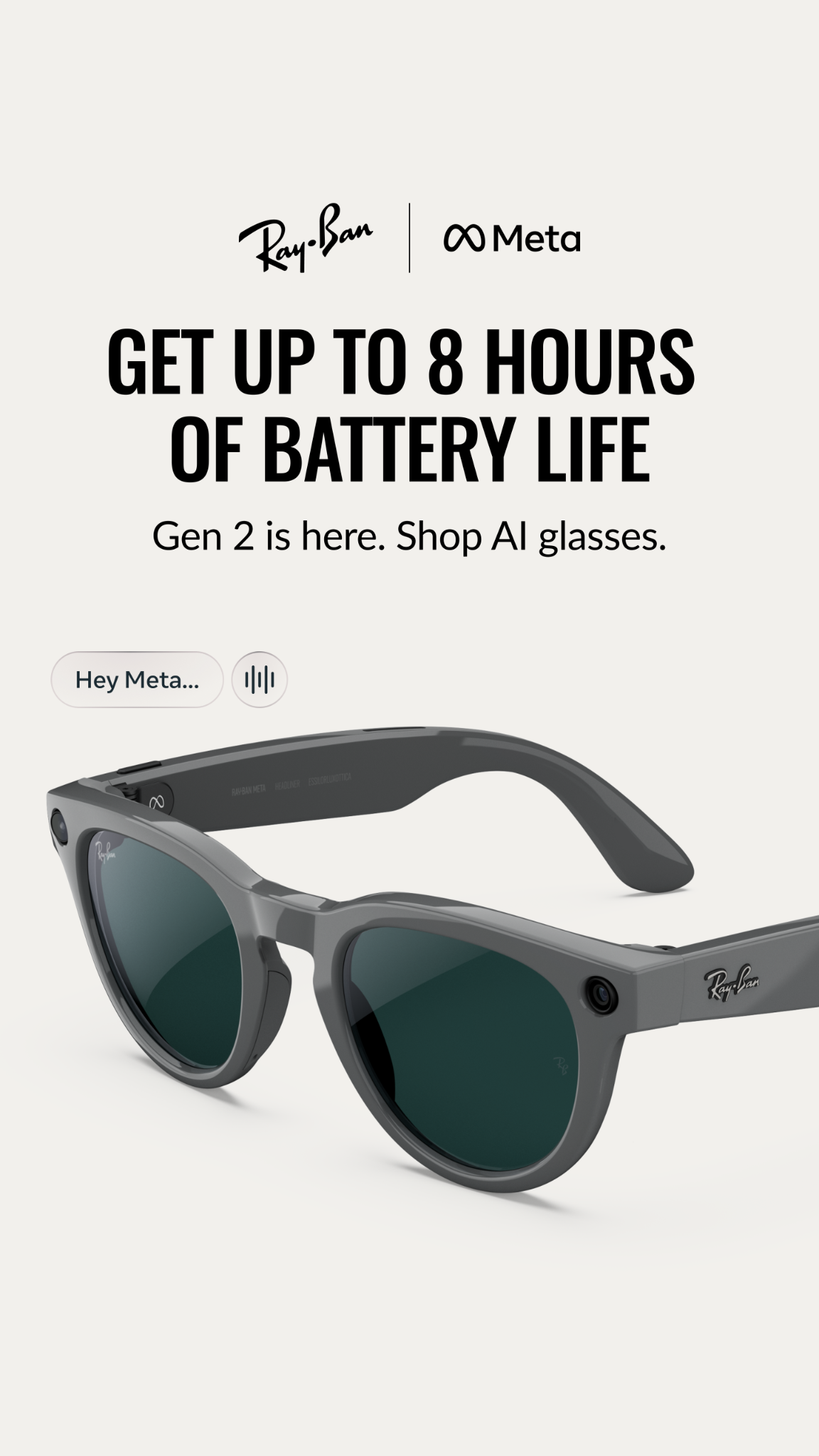 Ray-Ban Meta Facebook ad