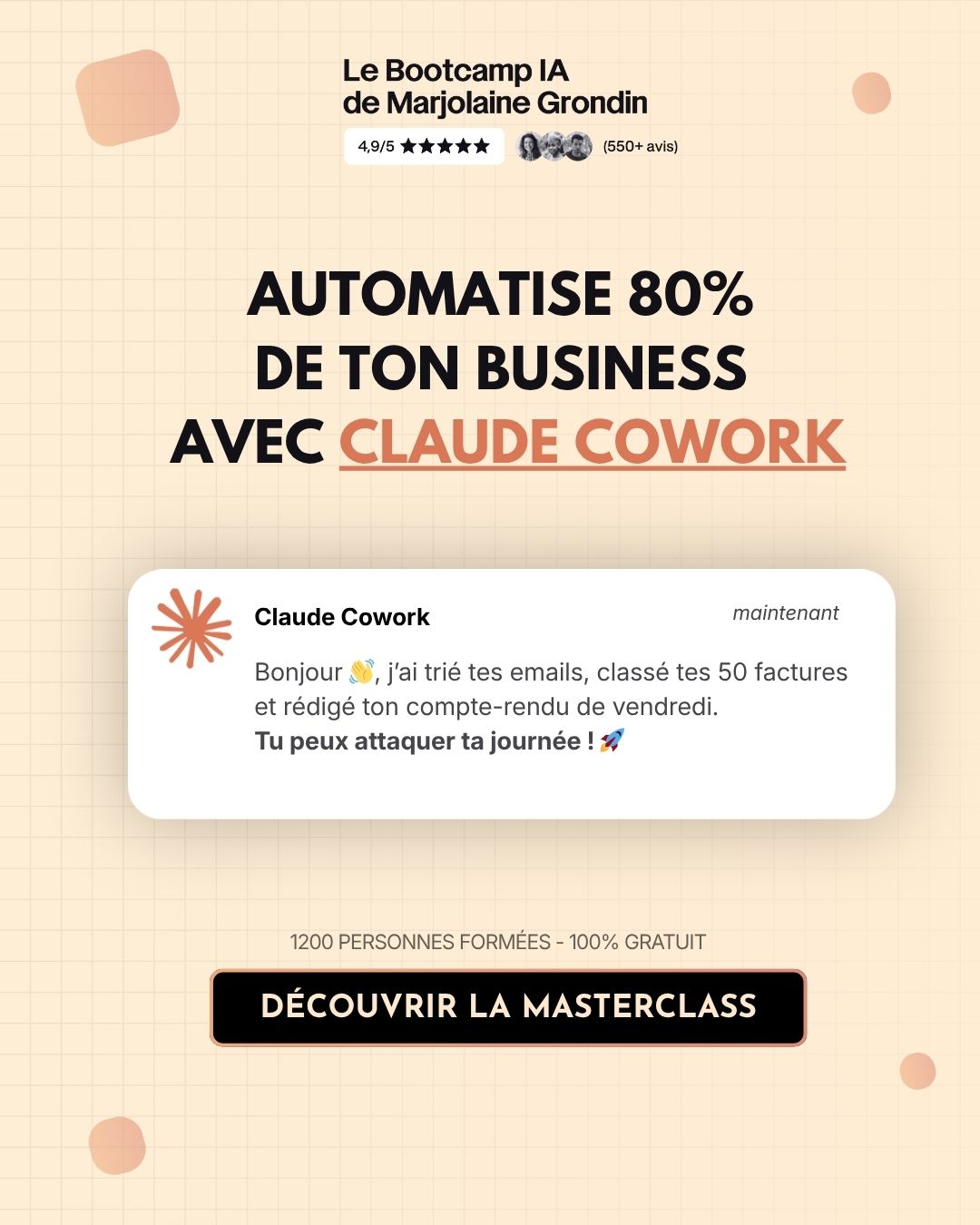 Marjolaine Grondin Facebook ad