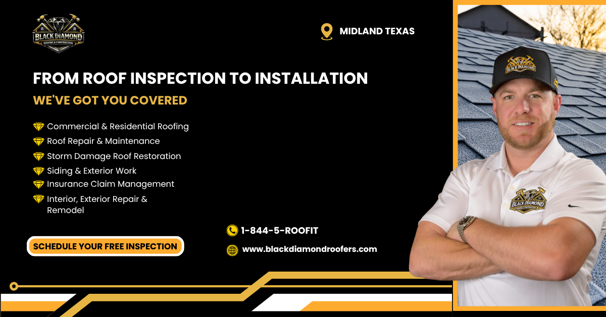 Black Diamond Roofing & Construction Facebook ad: Commercial & Residential Roofing Service Provider in…