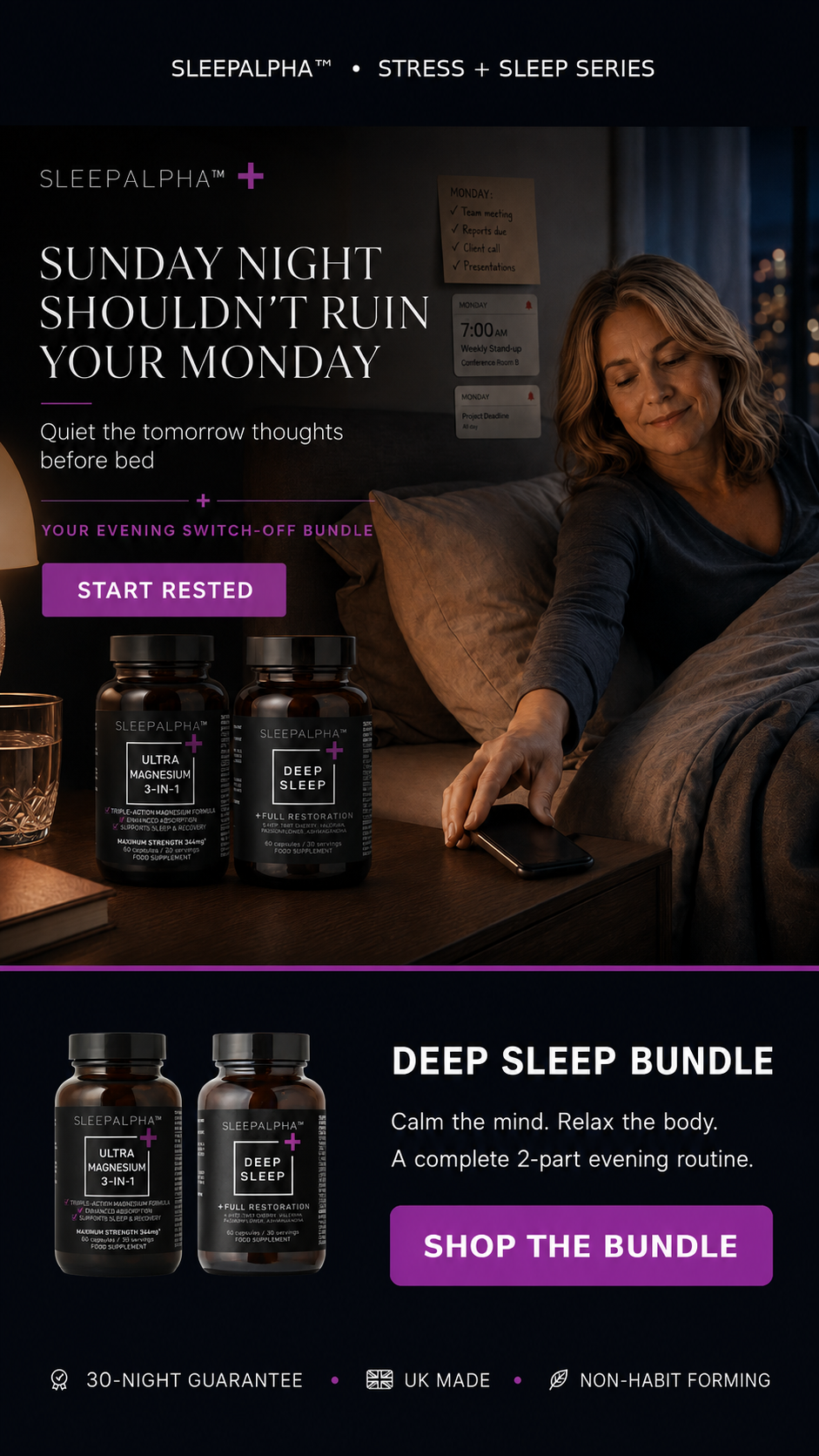 Sleepalpha UK Facebook ad