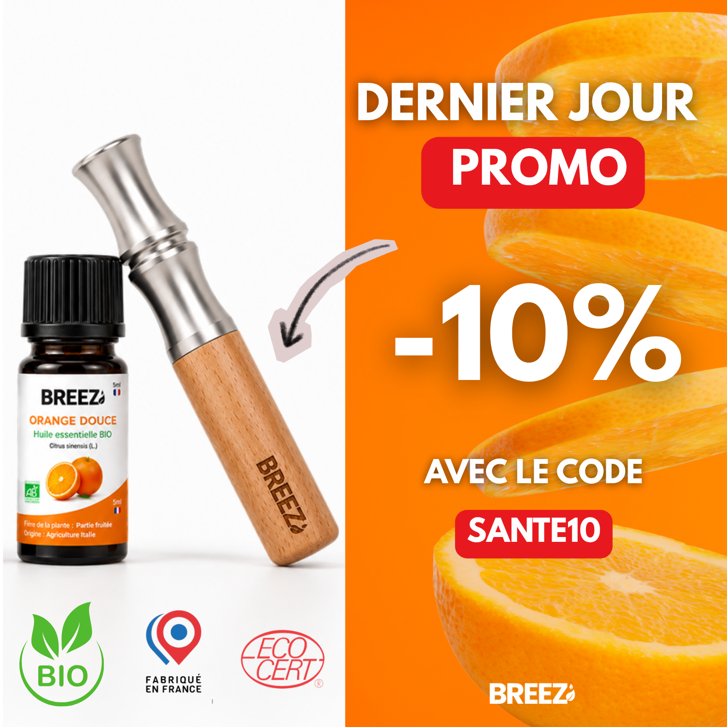 Breezstick.com Facebook ad: Le geste reste, l'addiction part