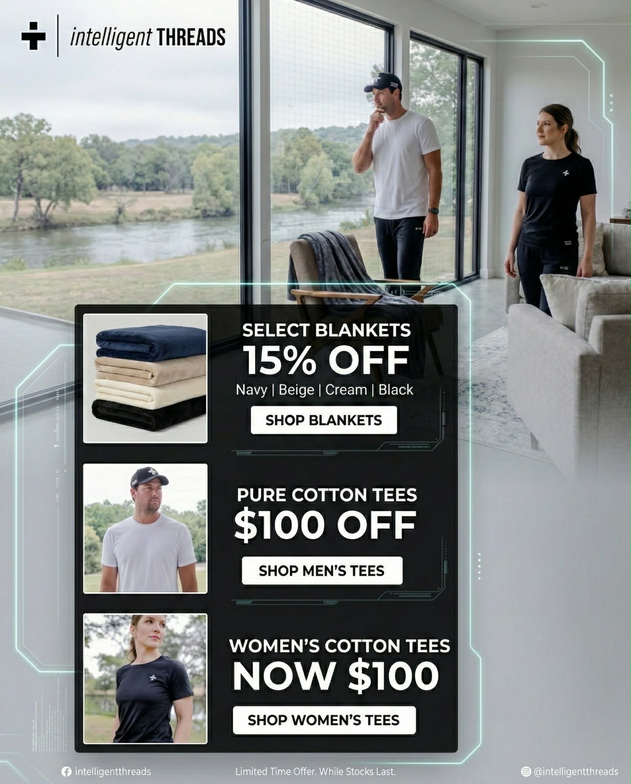 Intelligent Threads Facebook ad: Our collections