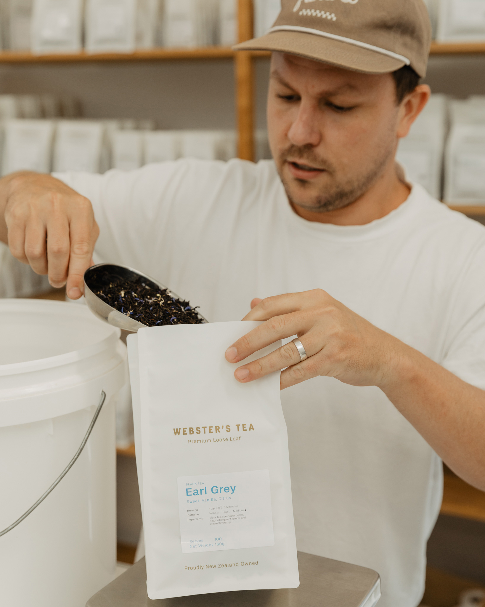 WEBSTER'S TEA Facebook ad from May 7, 2026