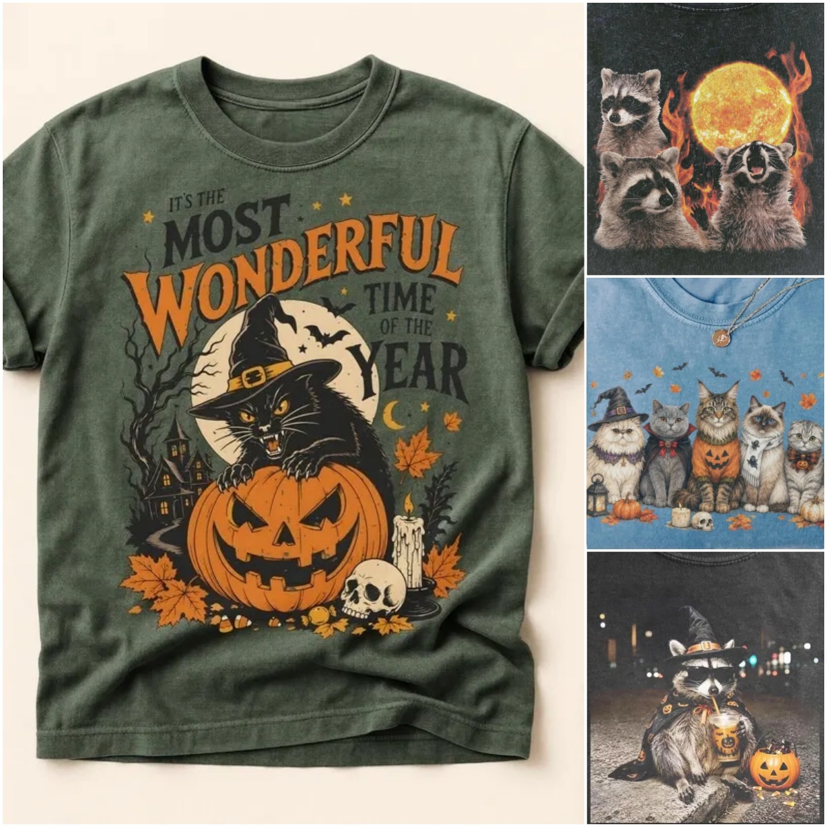 VanceMade Facebook ad: Plush & Custom-Crafted | Spooky T-shirts for Halloween fans!