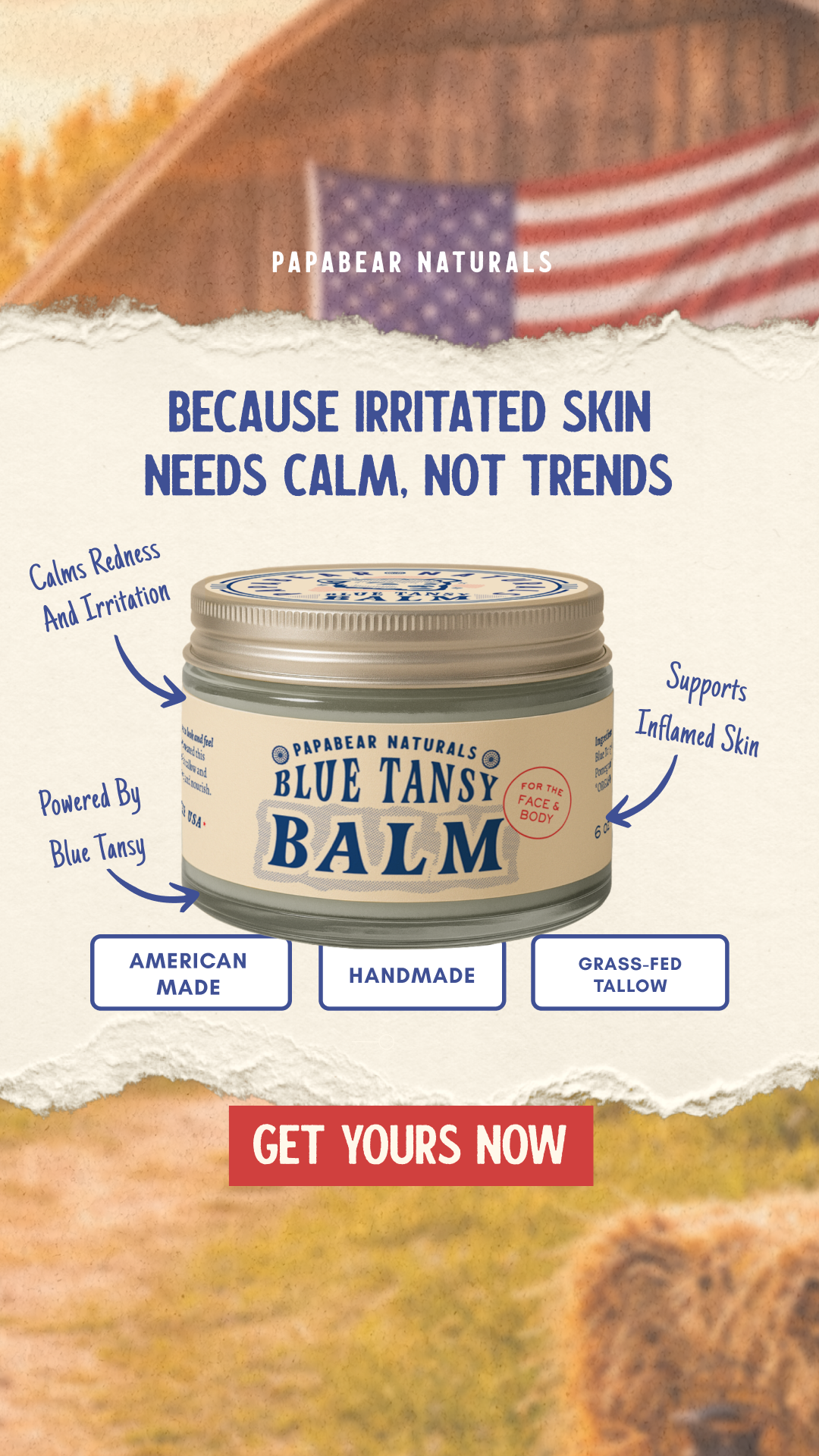 Papabear Naturals Facebook ad