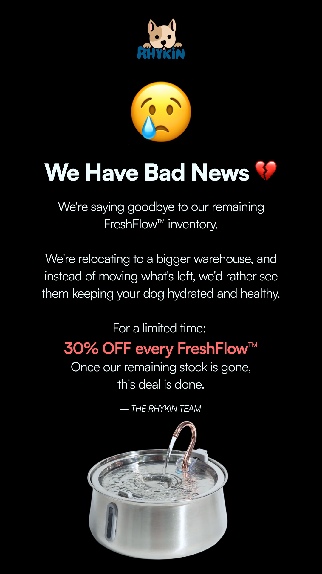 Rhykin Pet Co Facebook ad