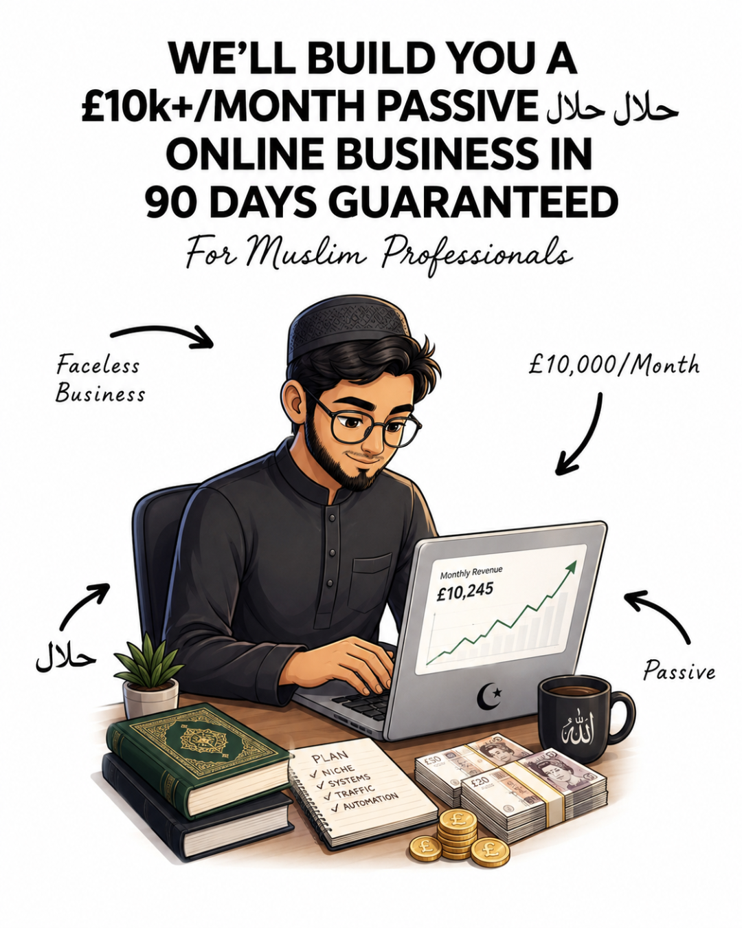 Seara Consulting Facebook ad: How To Build a 6-Figure Halal Business