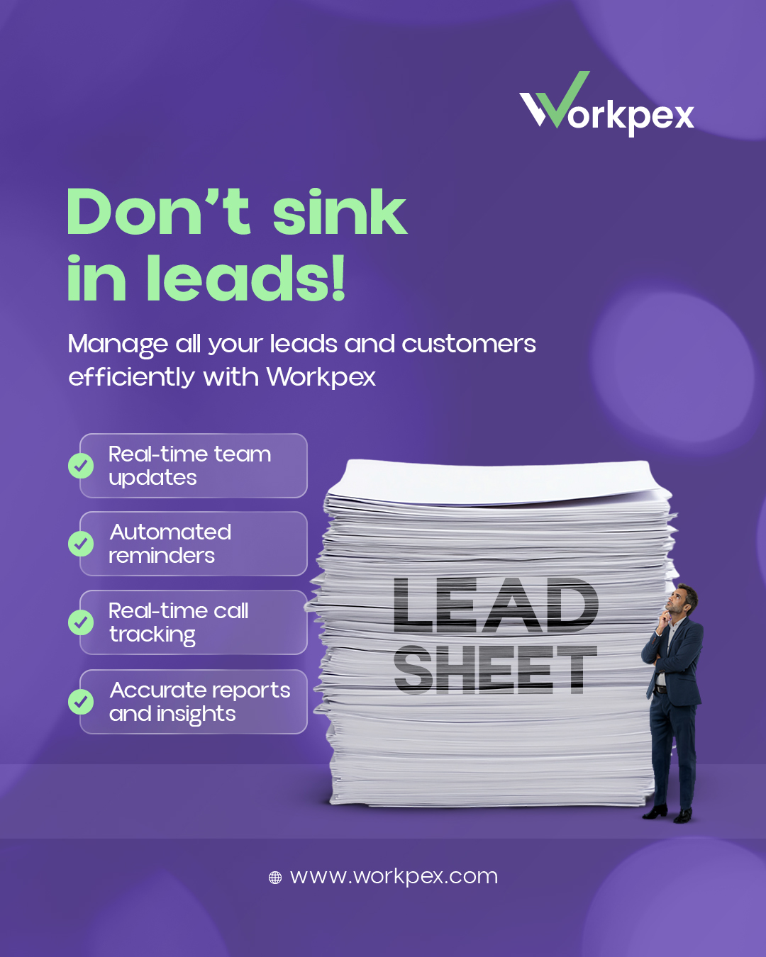 Workpex Facebook ad: Book your FREE CRM demo today