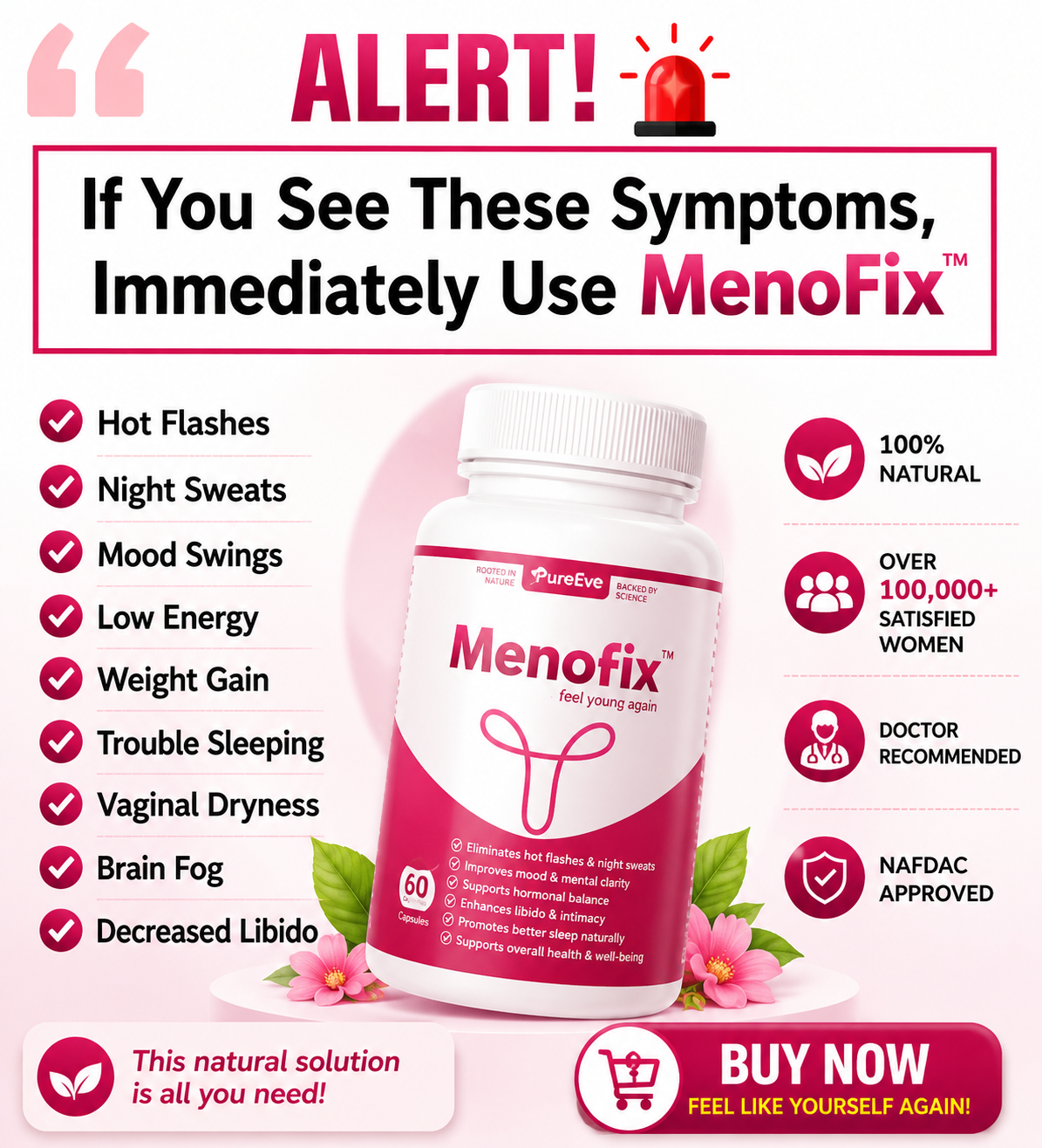 Try Menofix Facebook ad