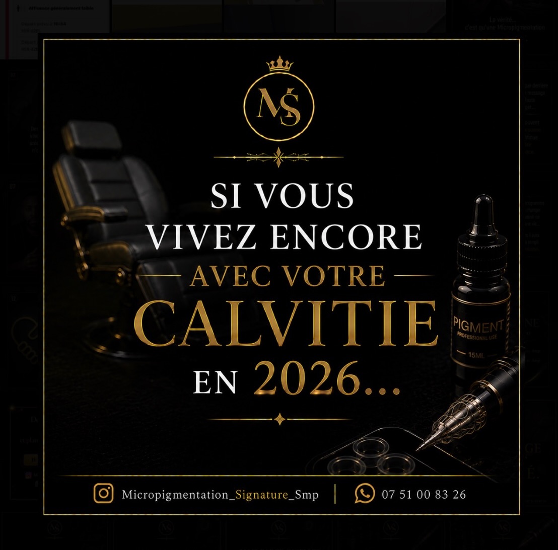 Signature.Smp.Versailles Facebook ad: Mission Zéro Calvitie
