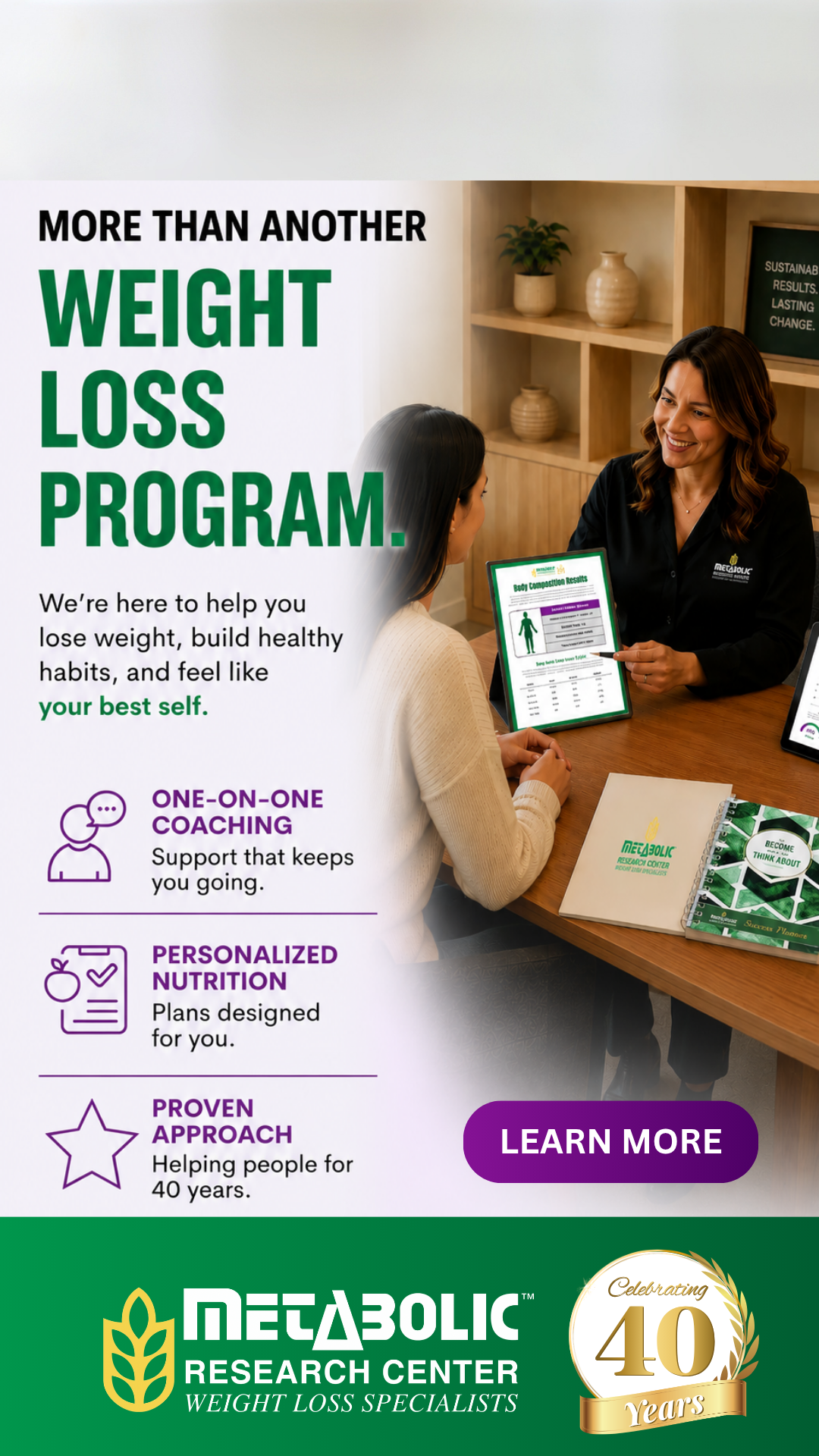 Metabolic Research Center Midwest Facebook ad from Jul 15, 2026