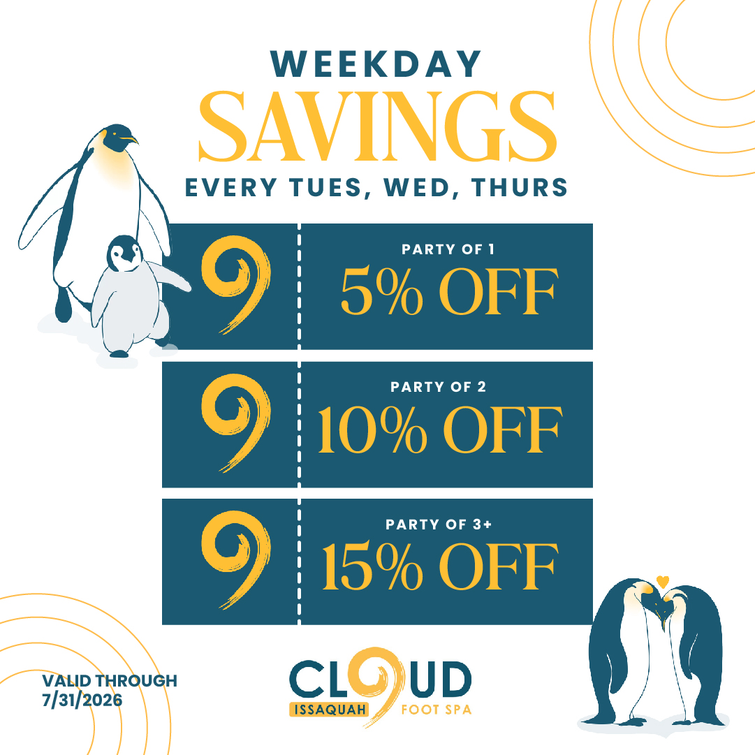 Cloud 9 Foot Spa Issaquah Facebook ad from Jul 13, 2026