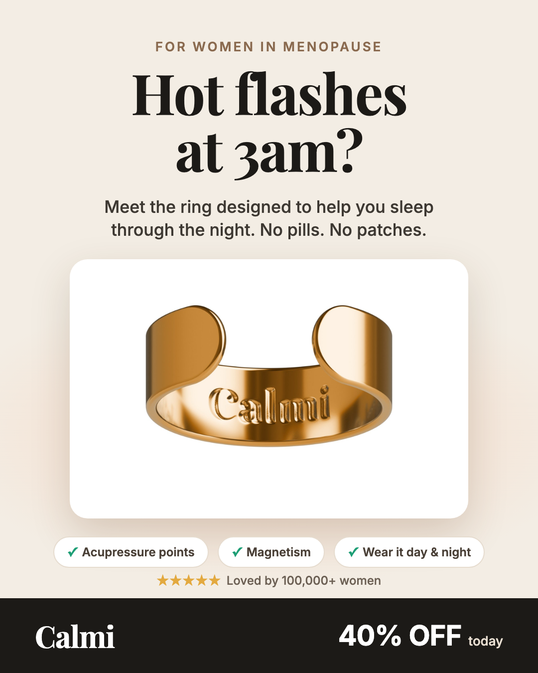 Calmi Facebook ad