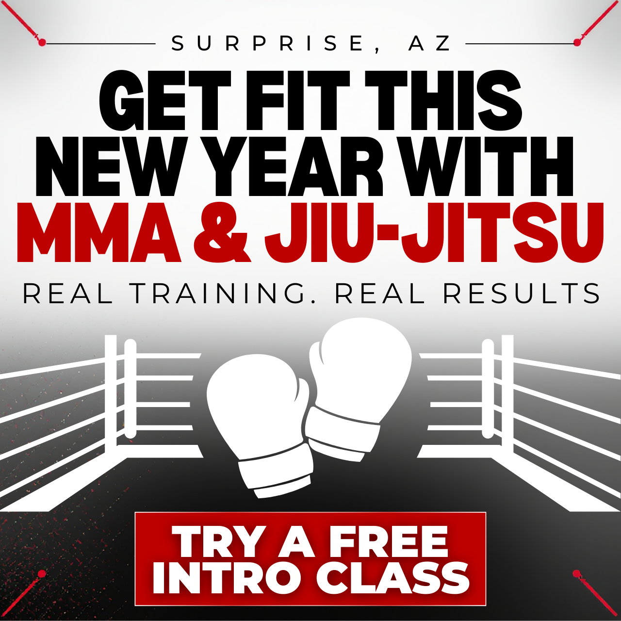 Proving Ground MMA Facebook ad: Try a FREE Intro Class