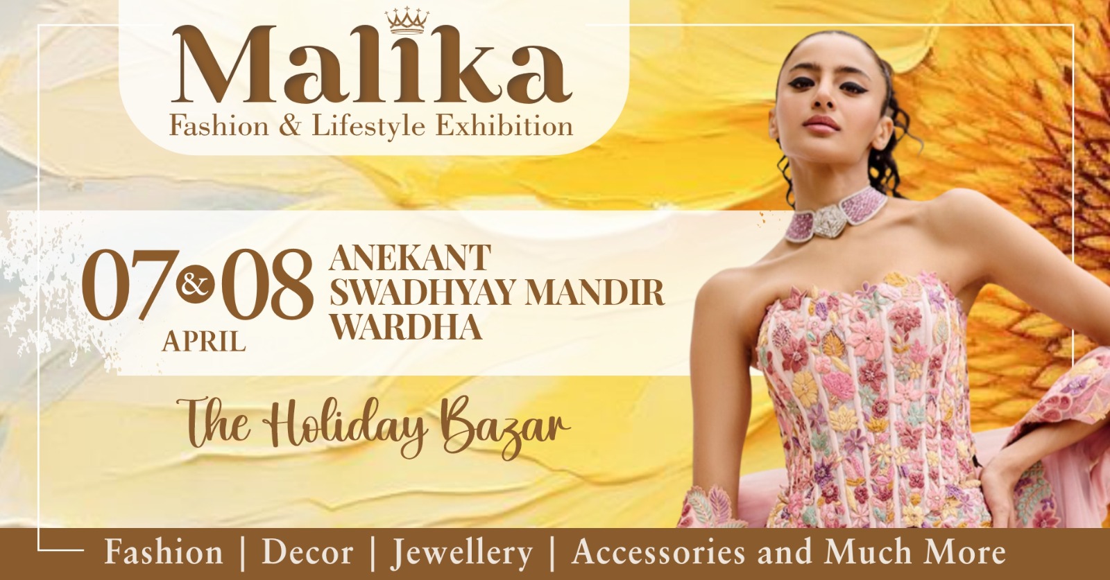 Malika Fashion & Lifestyle Exhibition Facebook ad: The Holiday Bazaar | Wardha by Malika Fashion & Lifestyle…