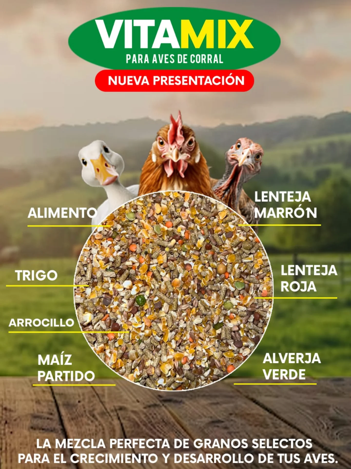 NutriGranja Facebook ad: Llegó VITAMIX ahora con un cereal más
