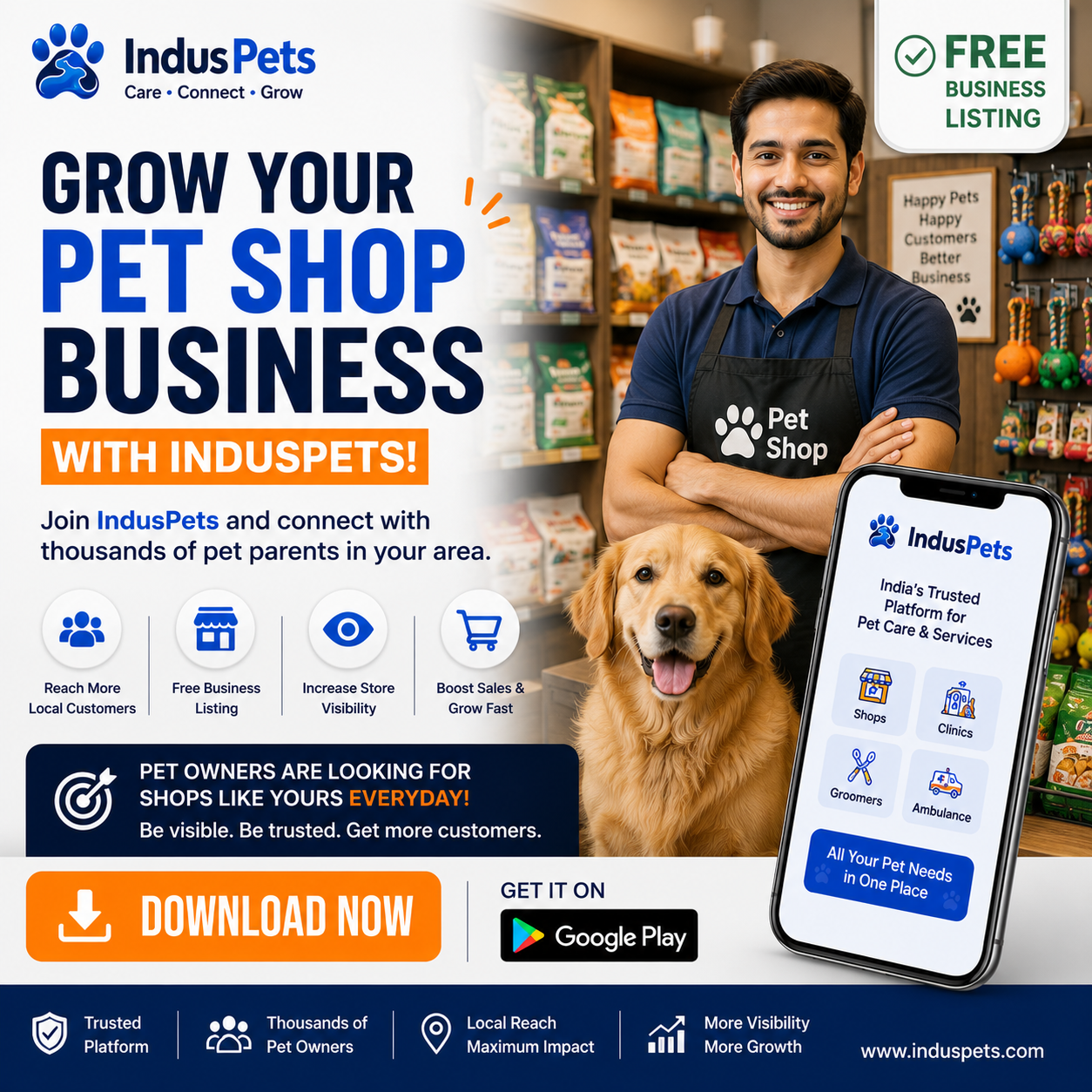 IndusPets India Facebook ad
