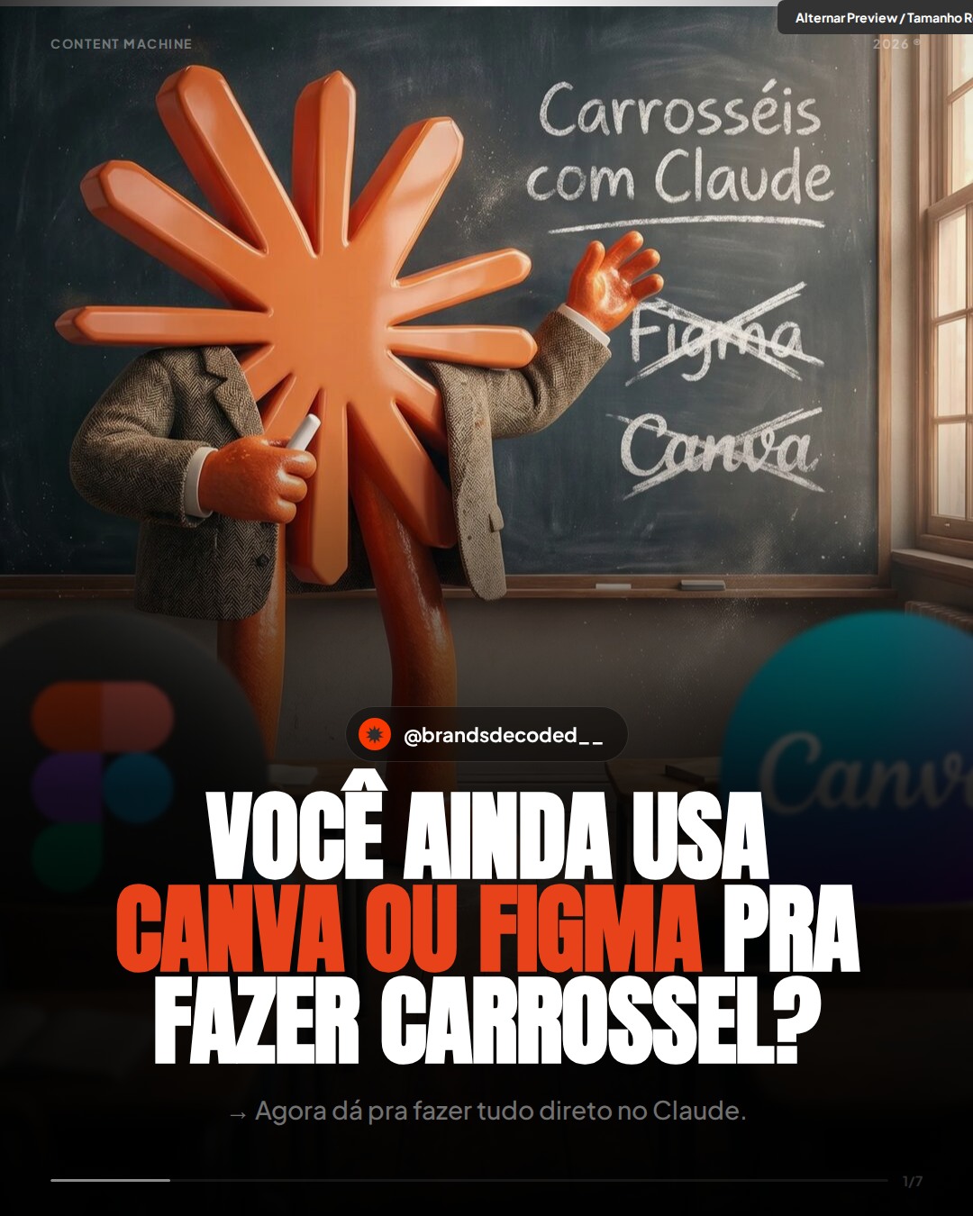 BrandsDecoded Facebook ad: Esse carrossel foi feito inteiro no Claude.