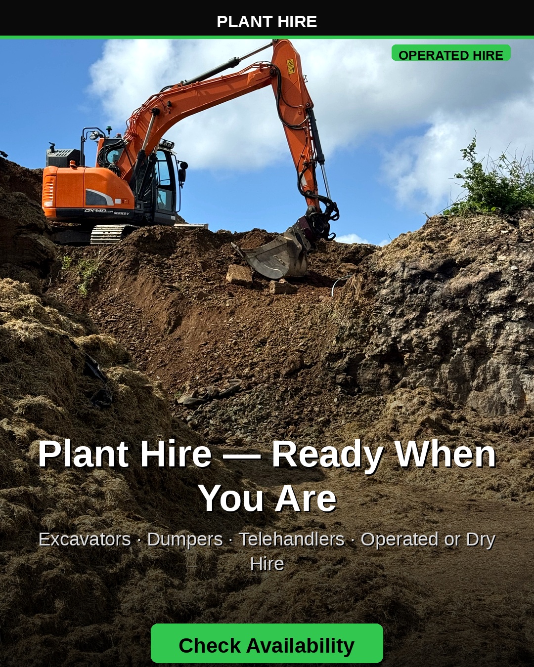 Luna Maintenance Ltd Facebook ad: Expert Groundworks & Excavation
