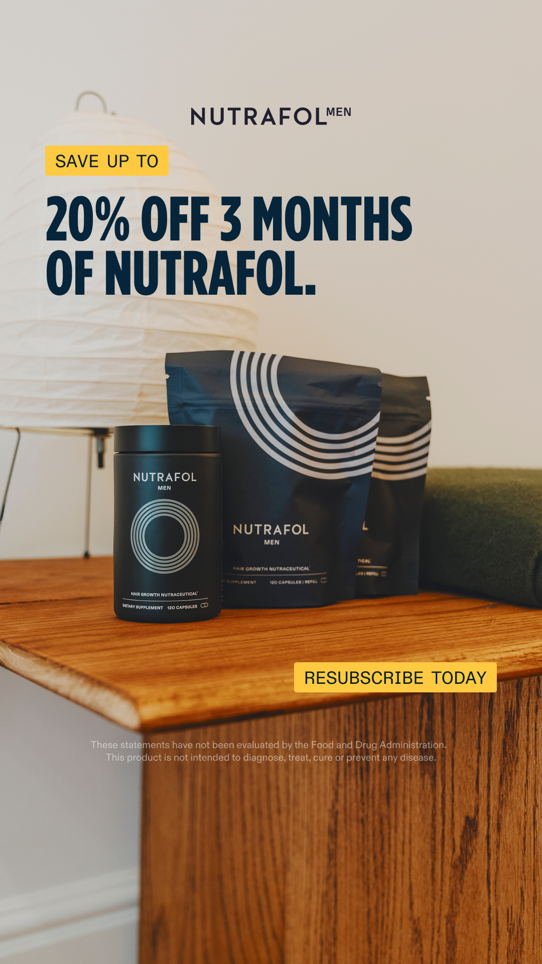Nutrafol Men Facebook ad