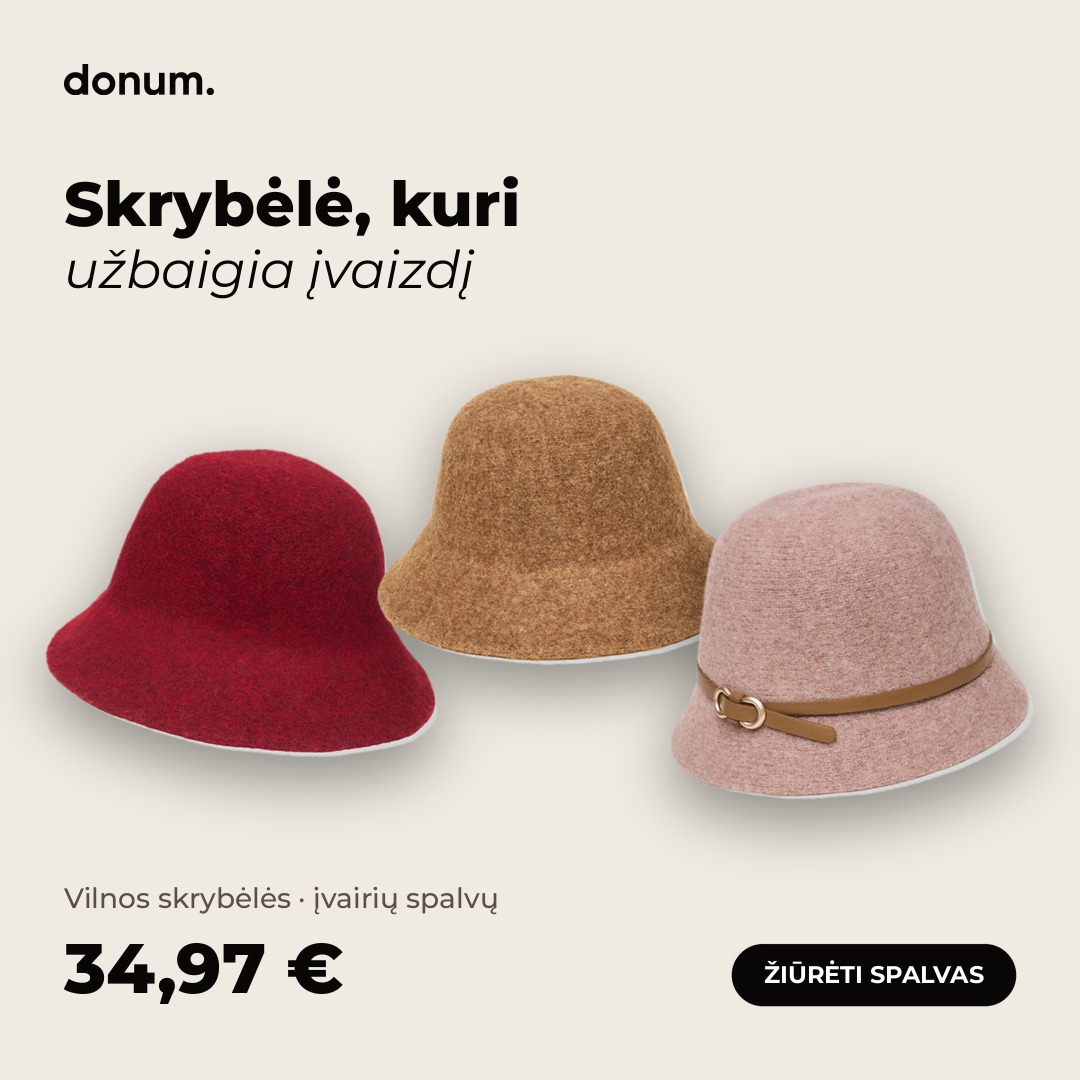 donum. Facebook ad: Vilnos skrybėlės, 34,97 €