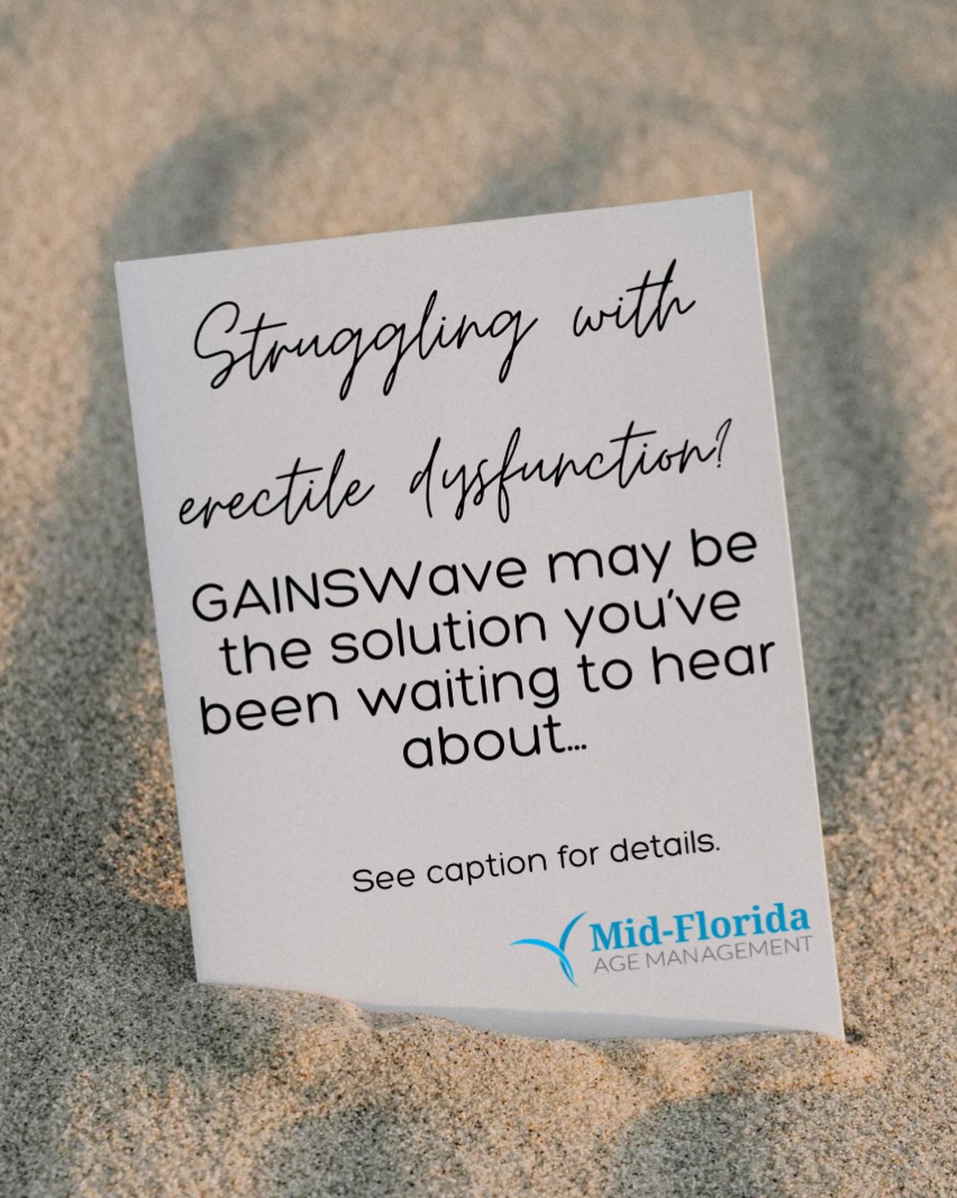 Mid-Florida Age Management Facebook ad: When something feels off with your performance, intimacy…