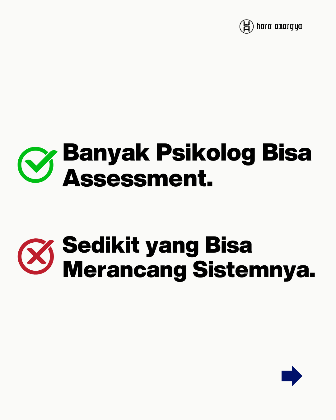 Anargyahara Facebook ad: Banyak Psikolog bisa melakukan assessment.