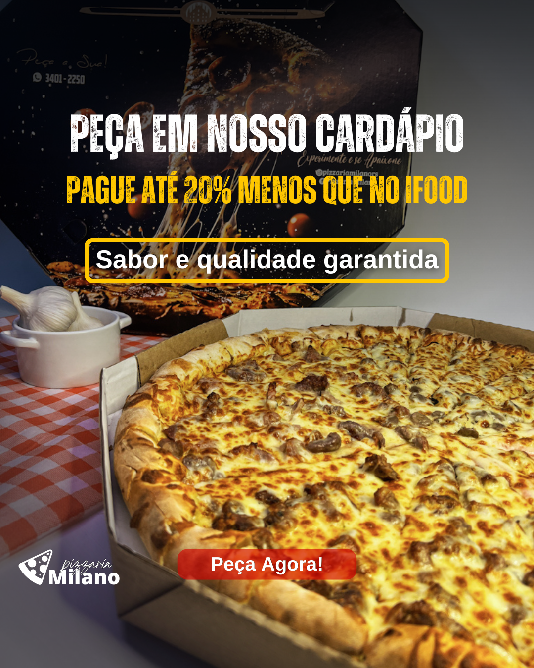Pizzaria Milano Facebook ad: Pizza Delivery
