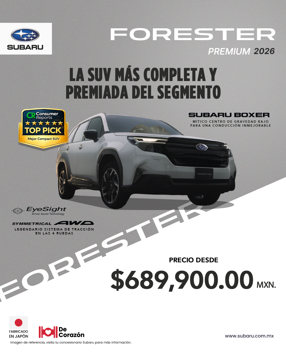 Subaru México Facebook ad