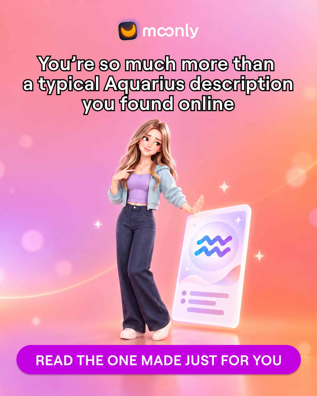 Moonly Facebook ad