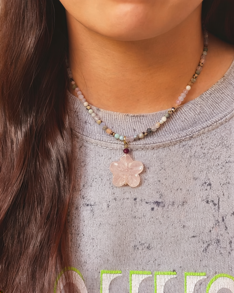 Northern Sky Facebook ad: Ocean Bloom Beaded Crystal Necklace