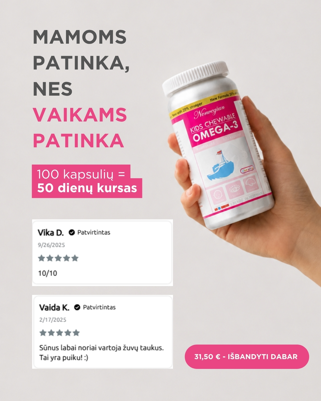 Omegalab.lt Facebook ad