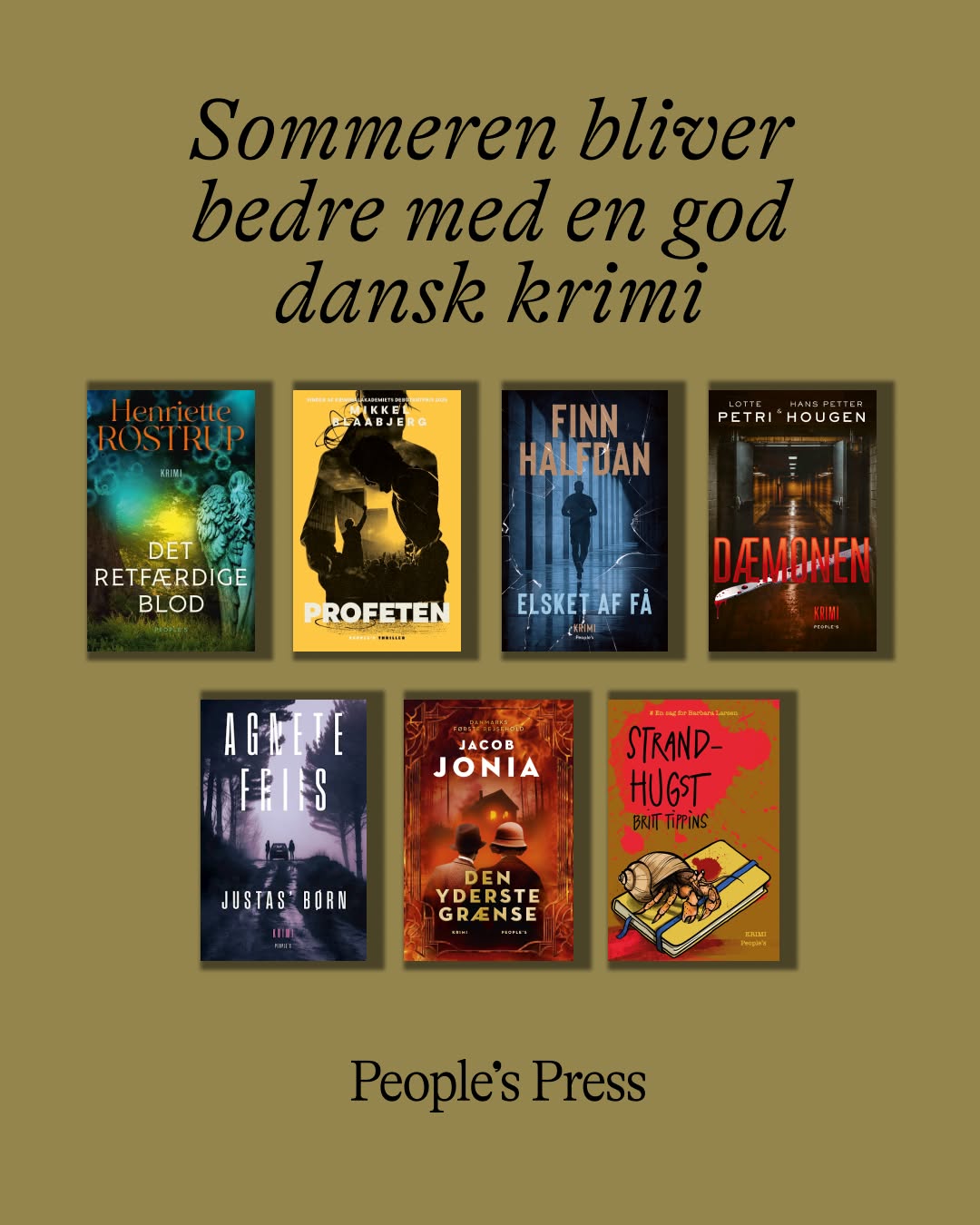 People'sPress Facebook ad: Sommeren bliver bedre med en god dansk krimi