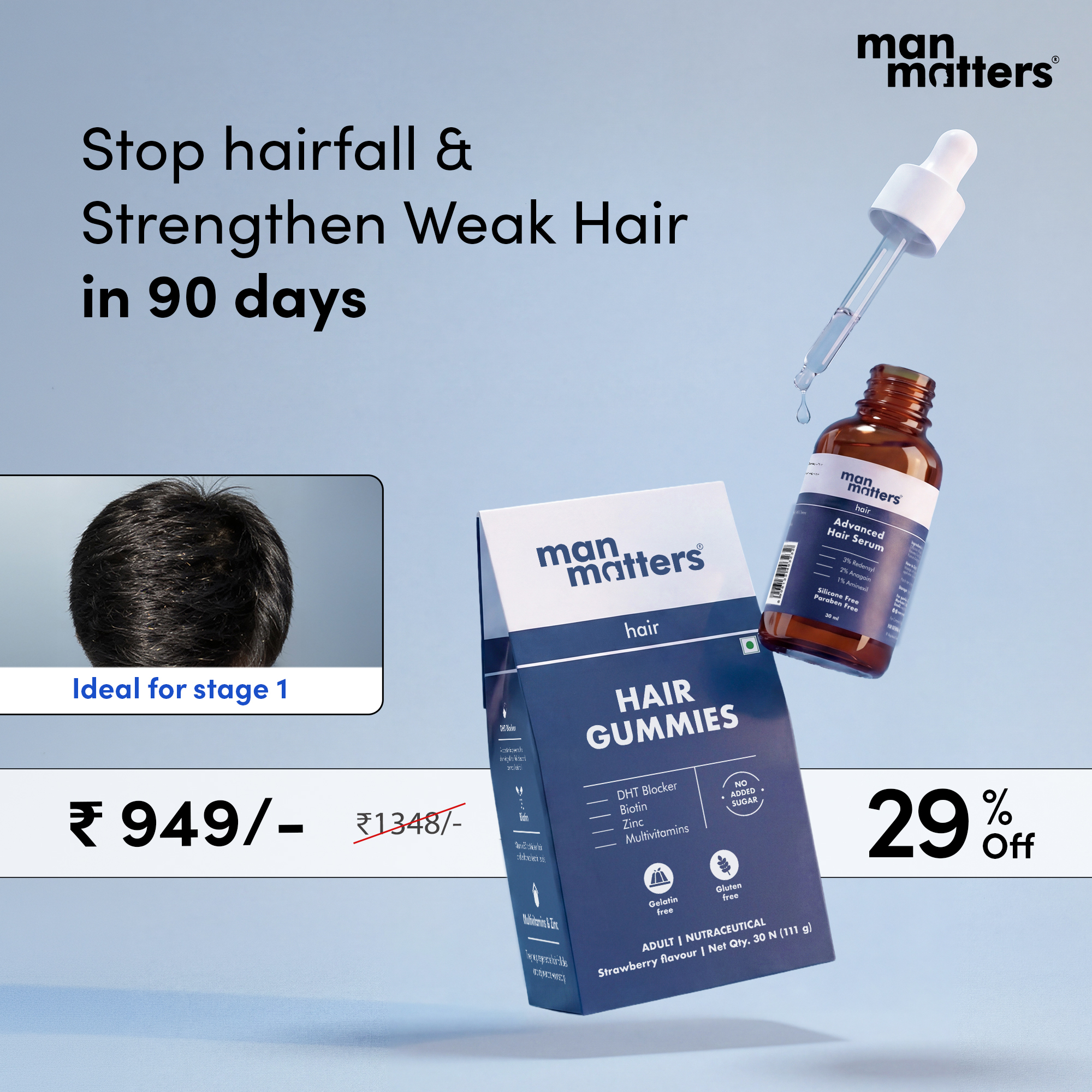 Hair Matters by Man Matters Facebook ad